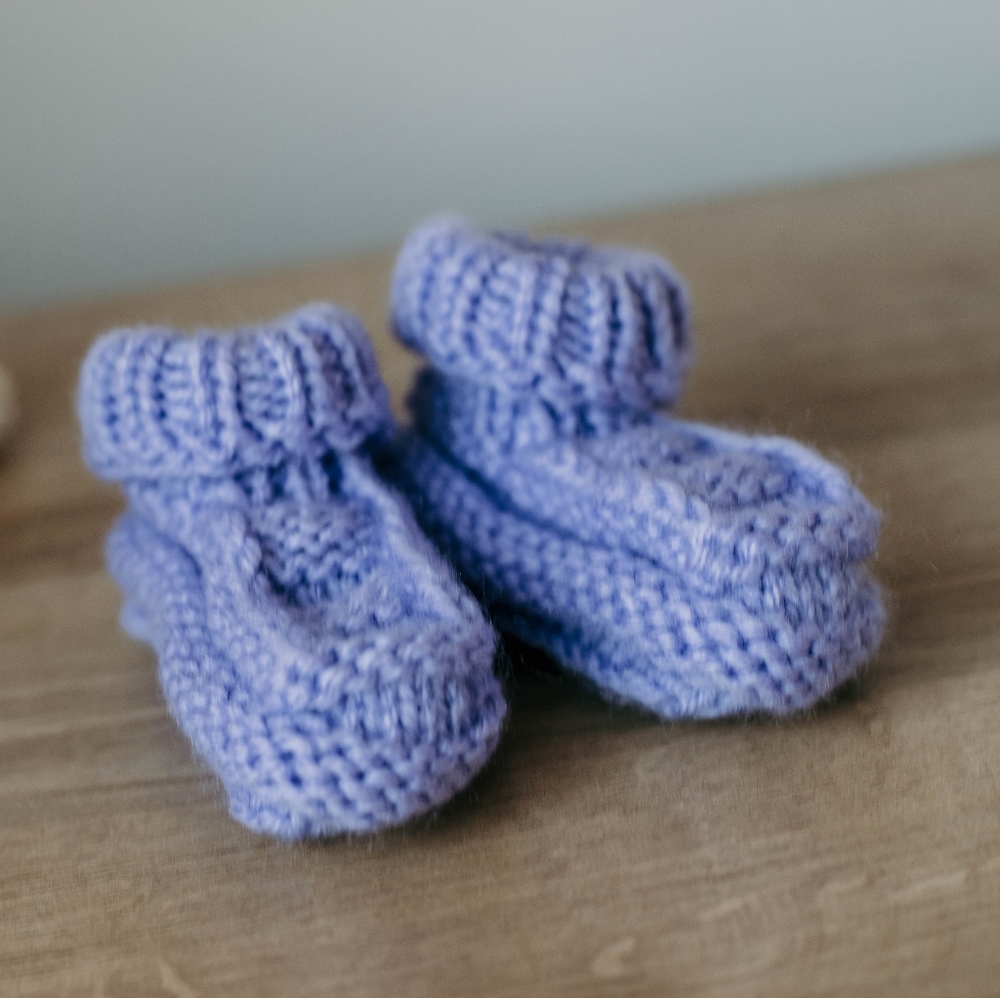 Handmade Knitted Toddler Booties - Slavic Tapochki